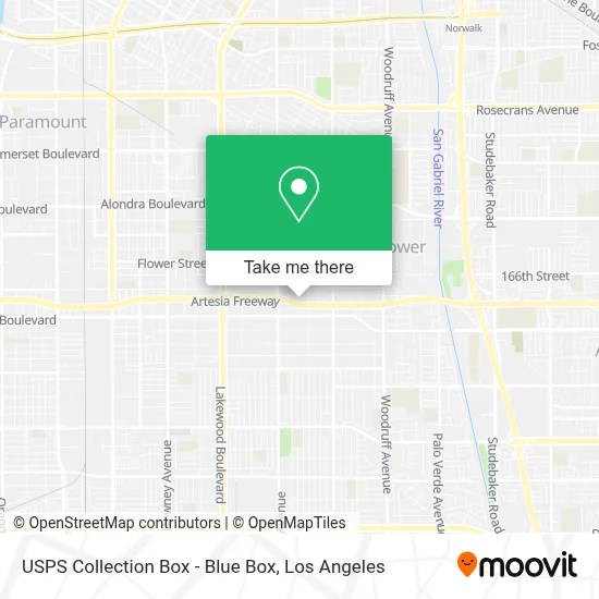 USPS Collection Box - Blue Box map