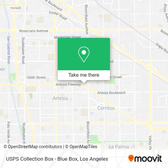 USPS Collection Box - Blue Box map