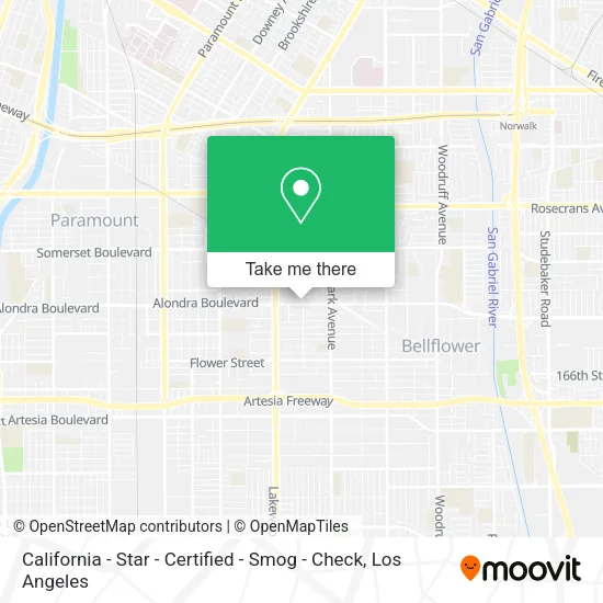 California - Star - Certified - Smog - Check map