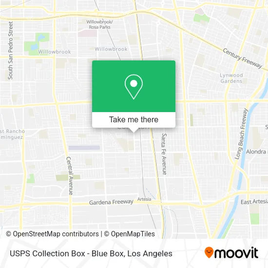 Mapa de USPS Collection Box - Blue Box