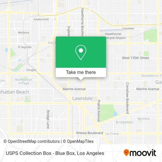 USPS Collection Box - Blue Box map