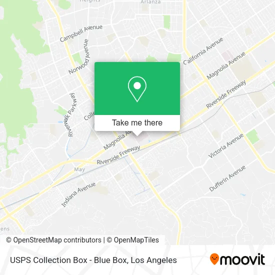Mapa de USPS Collection Box - Blue Box