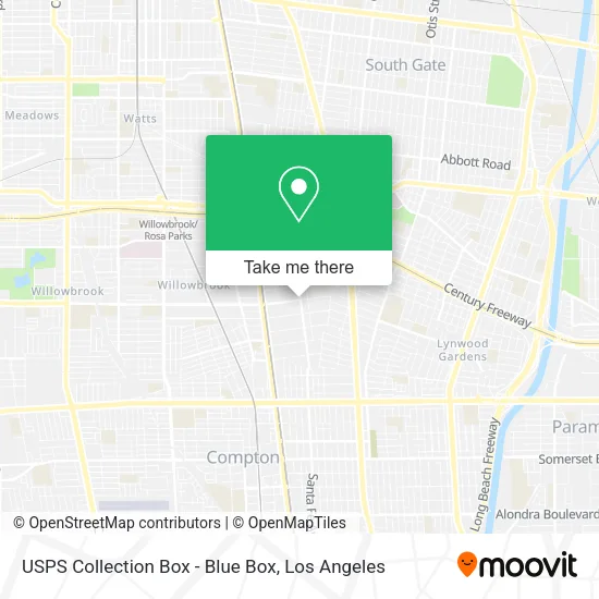 Mapa de USPS Collection Box - Blue Box