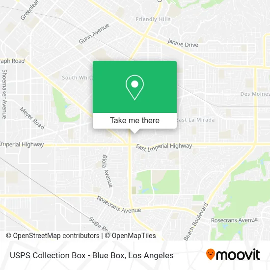 USPS Collection Box - Blue Box map