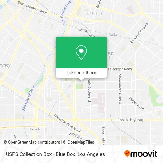 USPS Collection Box - Blue Box map
