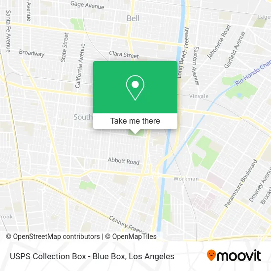 Mapa de USPS Collection Box - Blue Box