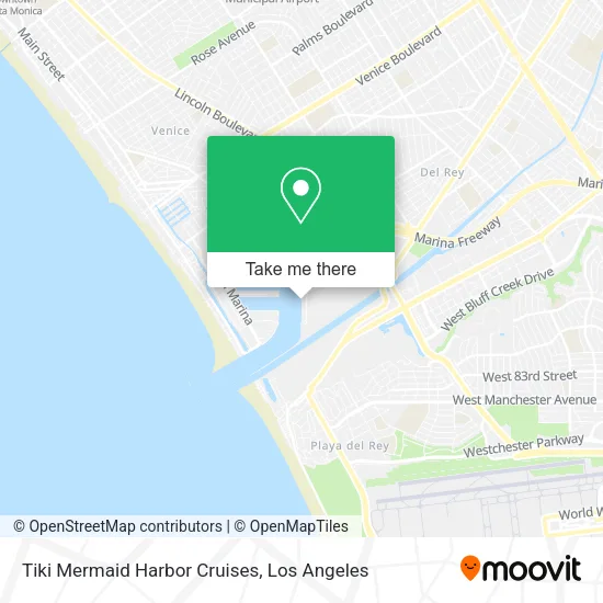 Tiki Mermaid Harbor Cruises map