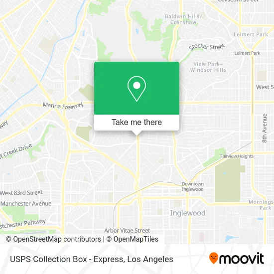 Mapa de USPS Collection Box - Express