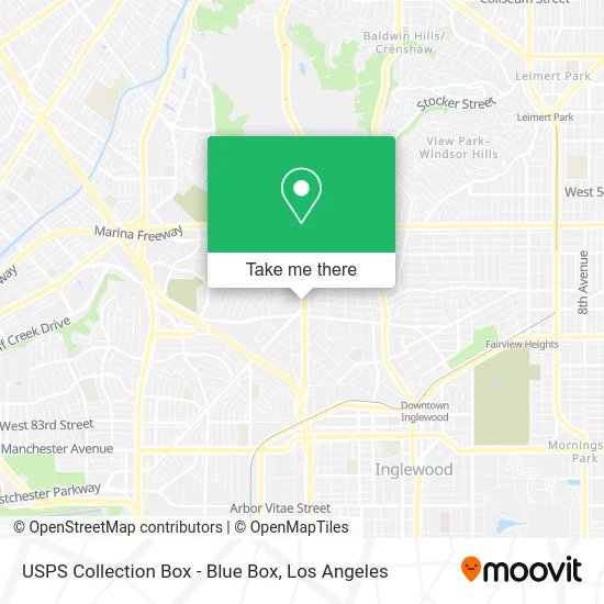 USPS Collection Box - Blue Box map