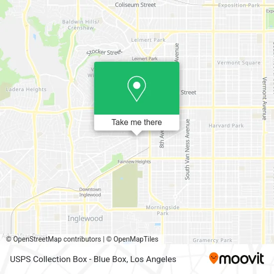 USPS Collection Box - Blue Box map