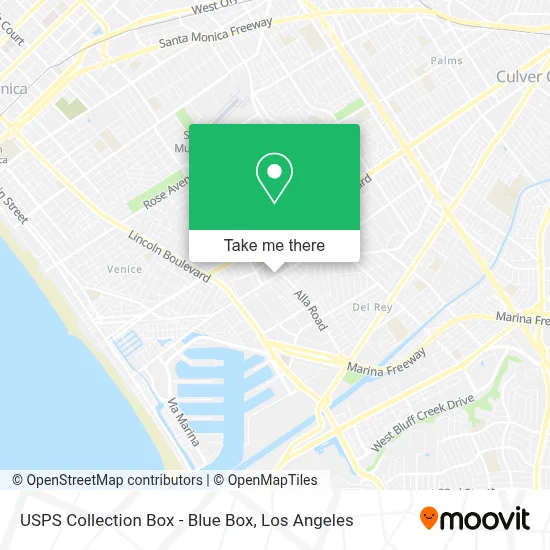 USPS Collection Box - Blue Box map