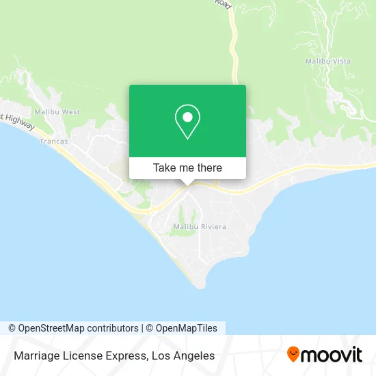 Marriage License Express map