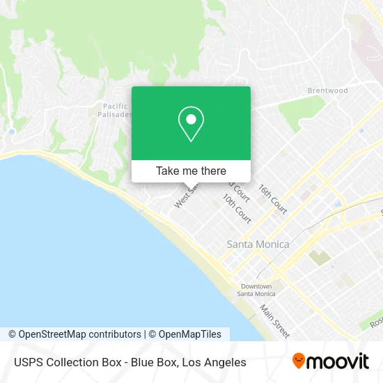 Mapa de USPS Collection Box - Blue Box