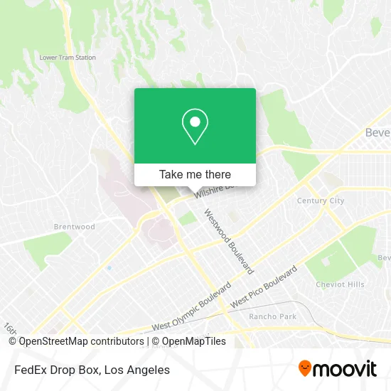 Mapa de FedEx Drop Box