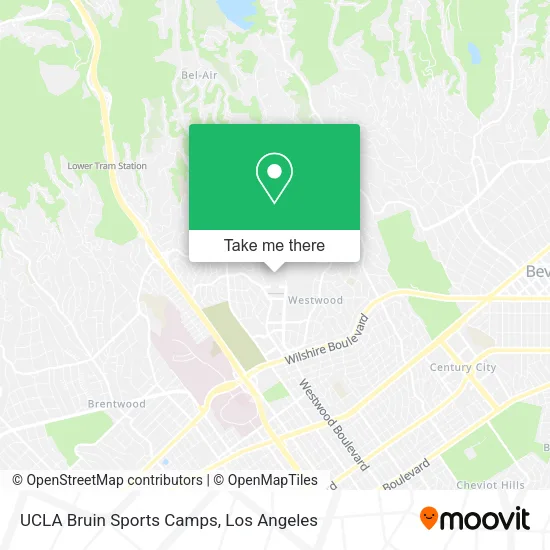 UCLA Bruin Sports Camps map
