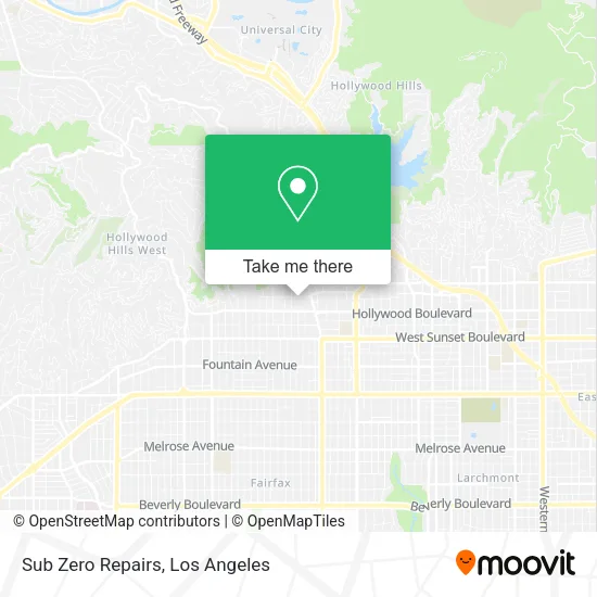 Sub Zero Repairs map