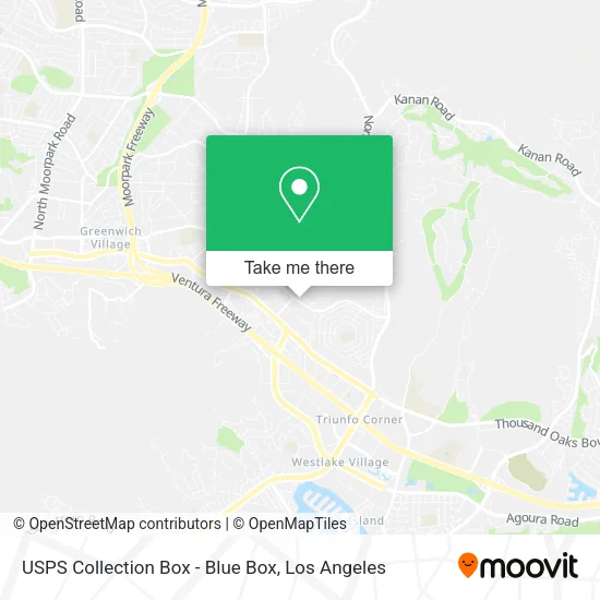 USPS Collection Box - Blue Box map