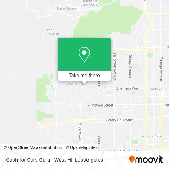 Cash for Cars Guru - West Hi map