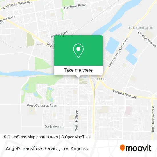 Angel's Backflow Service map