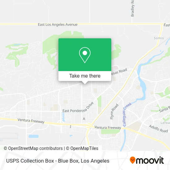 USPS Collection Box - Blue Box map