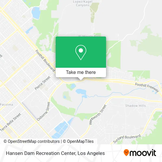 Mapa de Hansen Dam Recreation Center