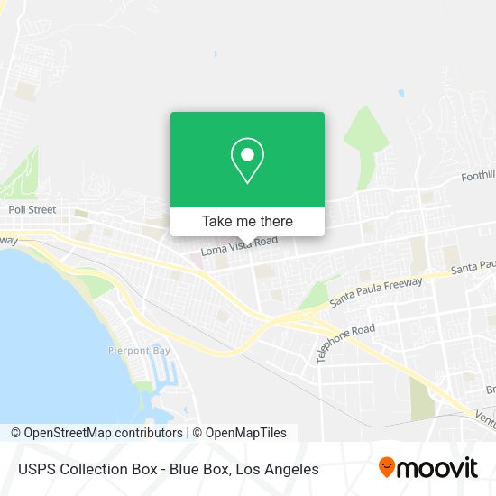 USPS Collection Box - Blue Box map