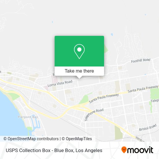 USPS Collection Box - Blue Box map