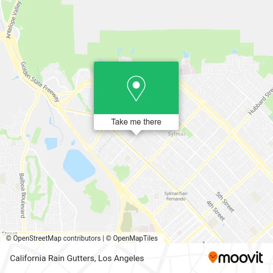 California Rain Gutters map