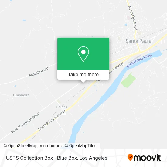 USPS Collection Box - Blue Box map