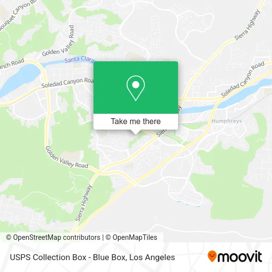 Mapa de USPS Collection Box - Blue Box