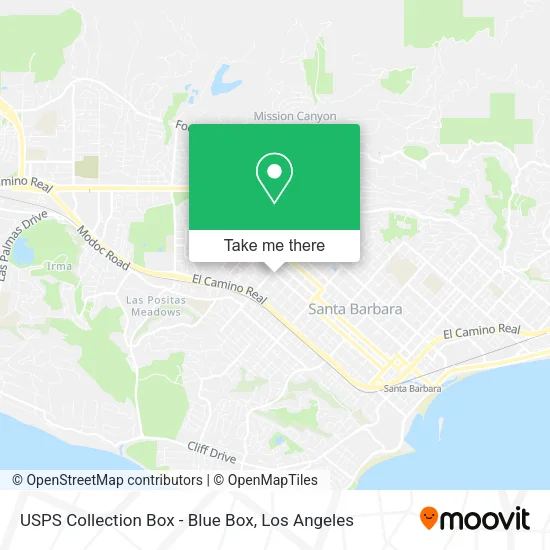 Mapa de USPS Collection Box - Blue Box