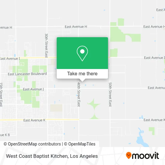 Mapa de West Coast Baptist Kitchen