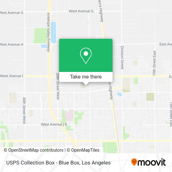 USPS Collection Box - Blue Box map