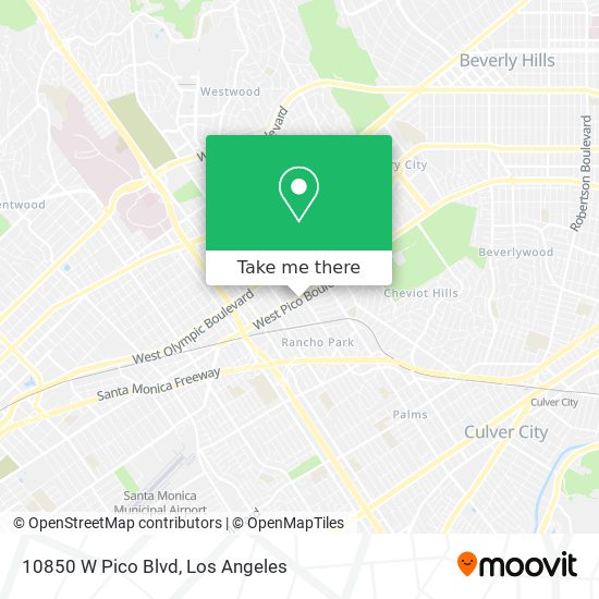 Mapa de 10850 W Pico Blvd