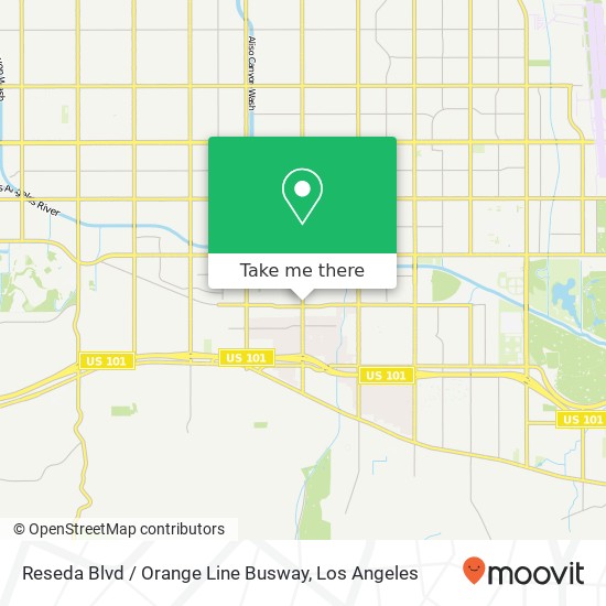 Reseda Blvd / Orange Line Busway map