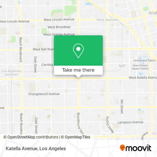 Katella Avenue map