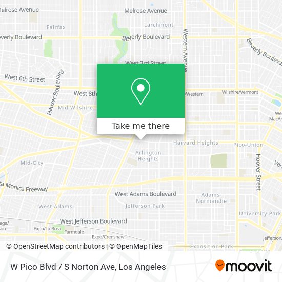 Mapa de W Pico Blvd / S Norton Ave