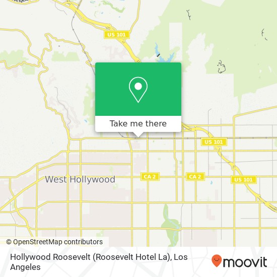 Hollywood Roosevelt (Roosevelt Hotel La) map