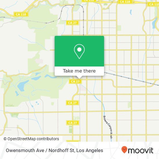 Mapa de Owensmouth Ave / Nordhoff St