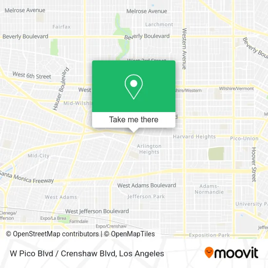Mapa de W Pico Blvd / Crenshaw Blvd