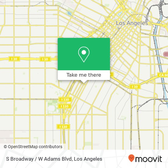 S Broadway / W Adams Blvd map