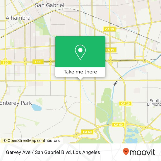 Garvey Ave / San Gabriel Blvd map