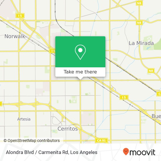 Alondra Blvd / Carmenita Rd map