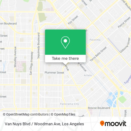 Van Nuys Blvd / Woodman Ave map