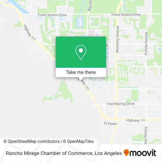 Rancho Mirage Chamber of Commerce map