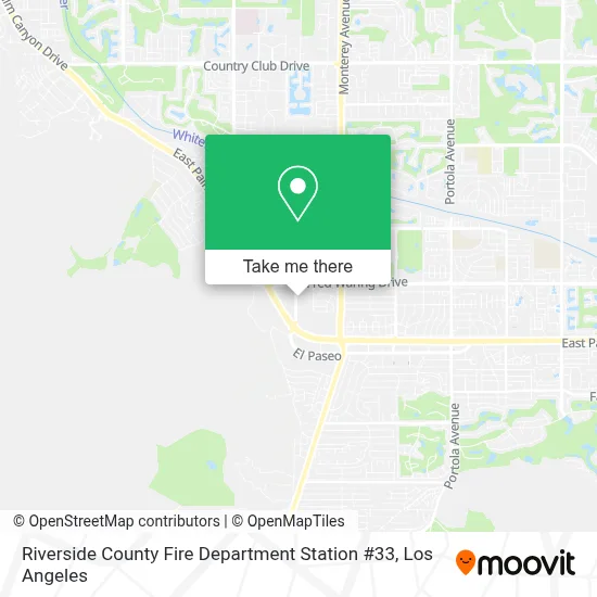 Riverside County Fire Department Station #33 map