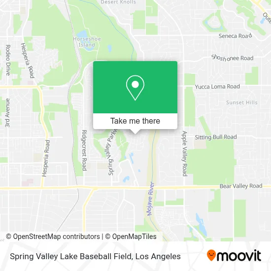 Spring Valley Lake Baseball Field map