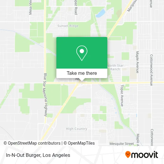 In-N-Out Burger map