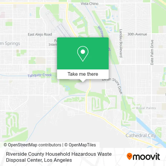 Riverside County Household Hazardous Waste Disposal Center map