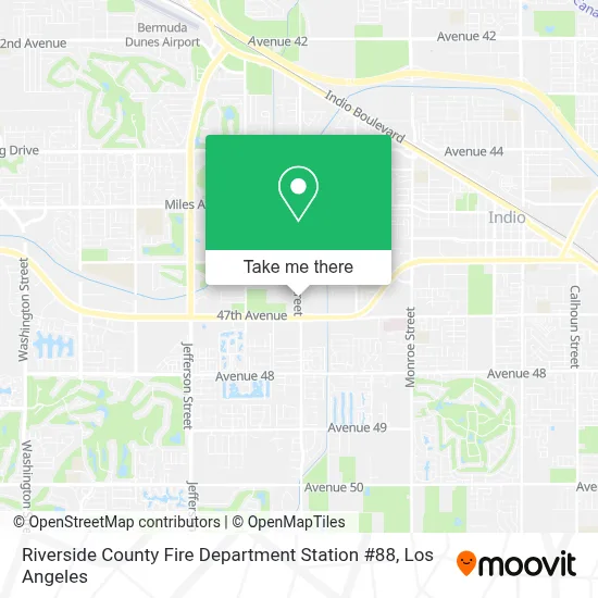 Riverside County Fire Department Station #88 map